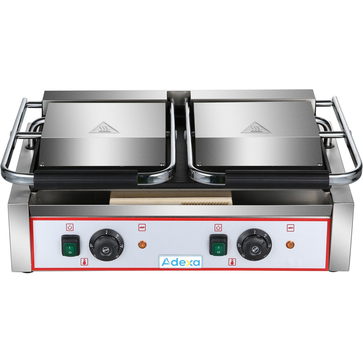 Heavy Duty Twin Panini Contact grill Smooth 3.6kW Dual Zone |  HEG813B