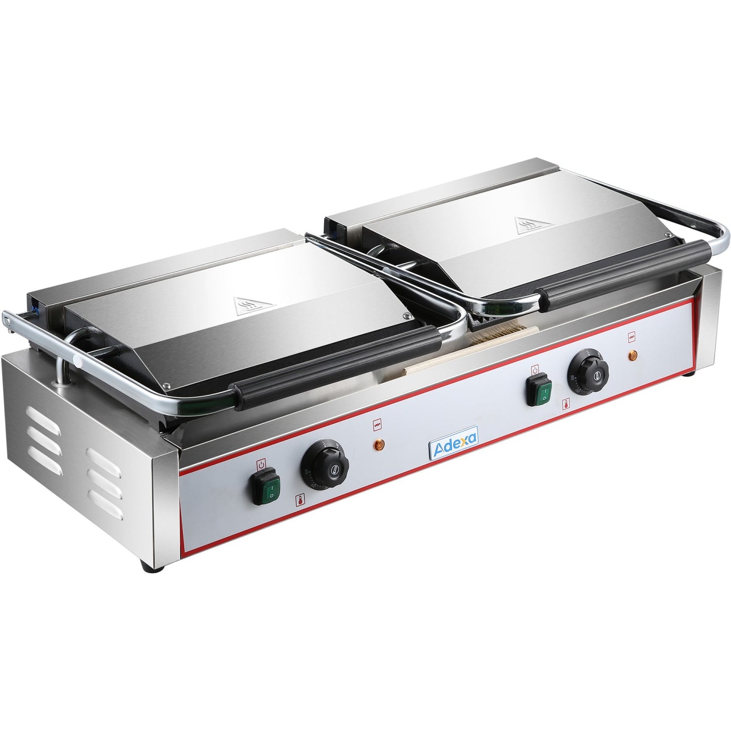 Heavy Duty Twin XL Panini Contact grill Ribbed 4.4kW Dual Zone |  HEG813E