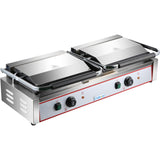 Heavy Duty Twin Xl Panini Contact Grill Ribbed 4.4k W Dual Zone |  Heg813 E