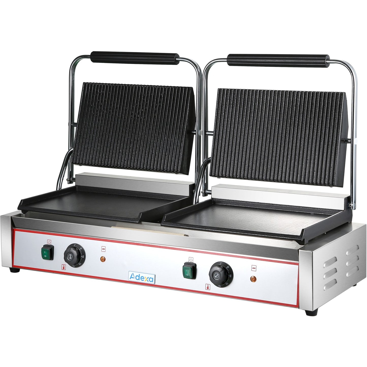 Heavy Duty Twin XL Panini Contact grill Ribbed/Smooth 4.4kW Dual Zone |  HEG813EA