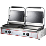 Heavy Duty Twin Xl Panini Contact Grill Smooth 4.4k W Dual Zone |  Heg813 Eb