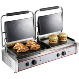 Heavy Duty Twin Xl Panini Contact Grill Smooth 4.4k W Dual Zone |  Heg813 Eb