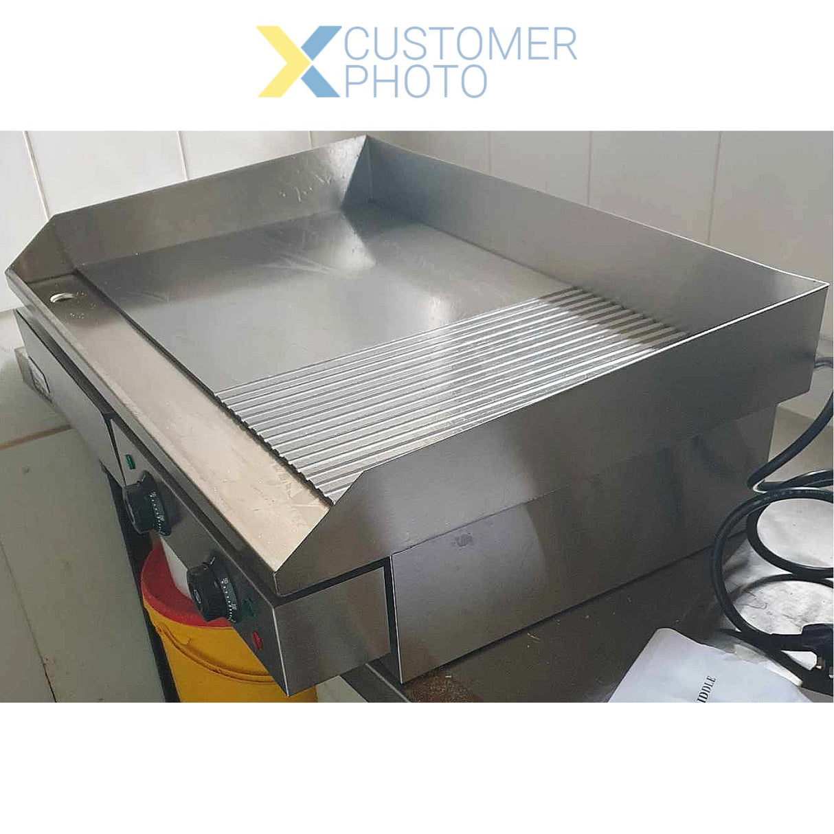 Commercial Griddle Smooth/Ribbed 730x470x240mm 4.4k W Electric |  Heg822