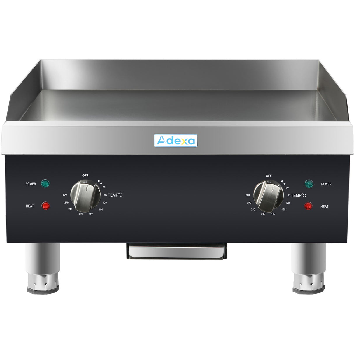 Commercial Griddle Smooth 610x620x360mm 8kW Electric |  HEG824