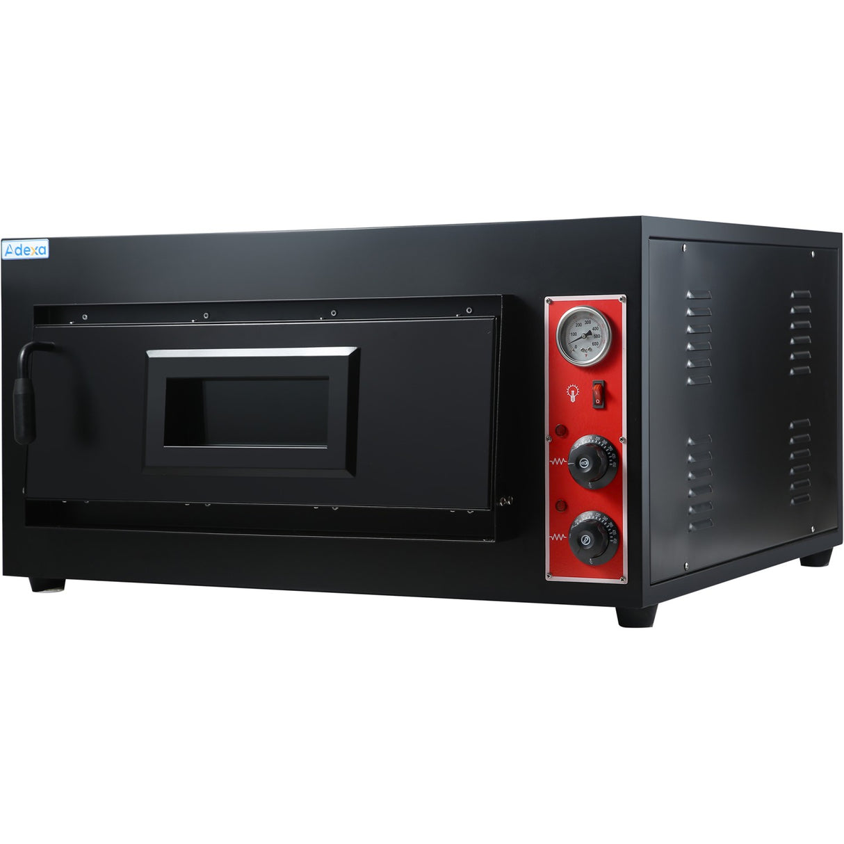 Electric Pizza Oven Single Chamber 600 Degrees Capacity 4 X 12&Quot; Pizzas 220 V |  Hep1