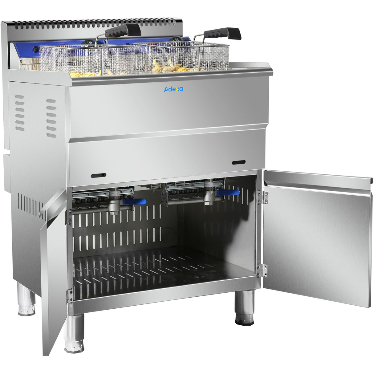 Professional Twin Basket Free Standing Gas Fryer Twin Tank 36 Litres| Hgf182 C