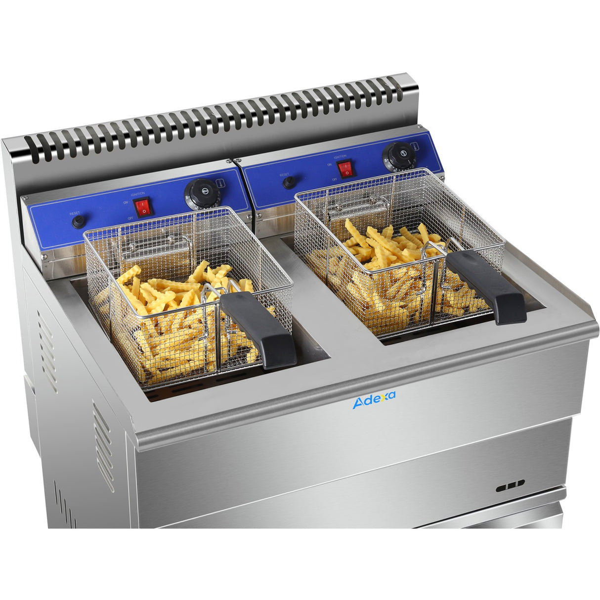 Professional Twin Basket Free Standing Gas Fryer Twin Tank 36 Litres| Hgf182 C