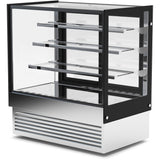 Display Merchandiser Fridge 1800mm wide with 3 shelves Black & Stainless steel |  HL1800B3