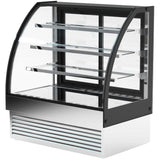 Commercial Upright Chilled Display Case 3 Glass Shelves 700x700x1300 Stainless Steel | Hl700 S3