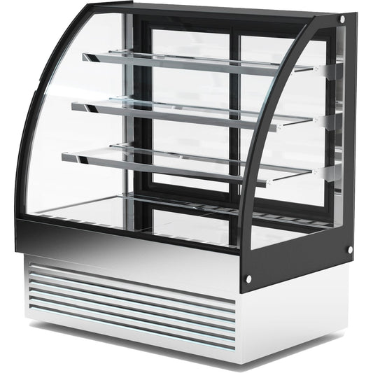 Display Merchandiser Fridge Curved Front 290 litres 3 shelves Black & Stainless steel |  HL900S3