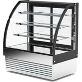 Display Merchandiser Fridge Curved Front 500 Litres 3 Shelves Black &Amp; Stainless Steel |  Hl1500 S3