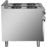 Commercial Electric Cooker 4 Burners With Cabinet Base 10.4k W 900mm Depth |  Hrq912