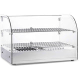 2 Tier Curved Front Heated Display Case 45 Litres Countertop |  HW45R