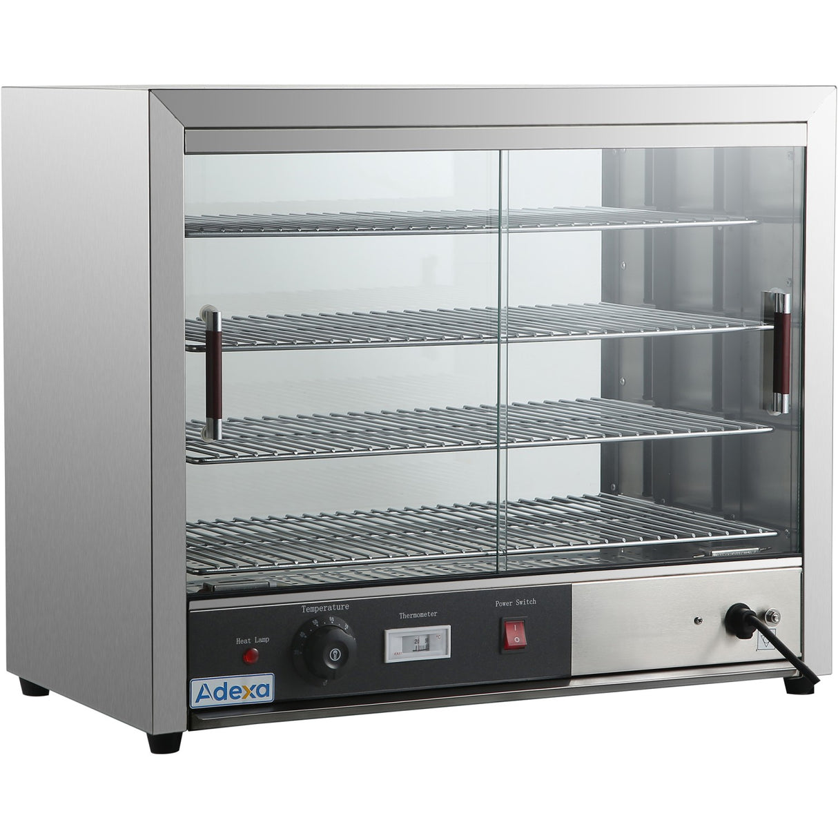 Professional 4 Tier Heated Display Case Countertop 1kW |  HW580