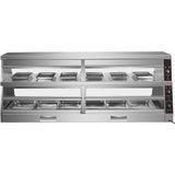 Commercial Two Tier Heated Showcase Food And Chicken Warmer 2200x760x860mm Countertop Dry Heat And Wet Heat |  Hw6 Pc
