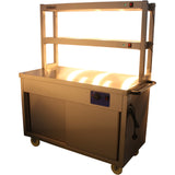 Mobile Flat Top Hot Cupboard With 2 Tier Heated Gantry 1500mm |  Hyh15 Hd