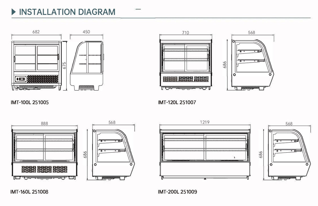 251005 - Countertop Display Cooler - 100L