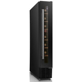 Professional Slimline Glass Front Wine Cooler 7 Bottles 20 Litres Black |  Jc22 A1 Eq