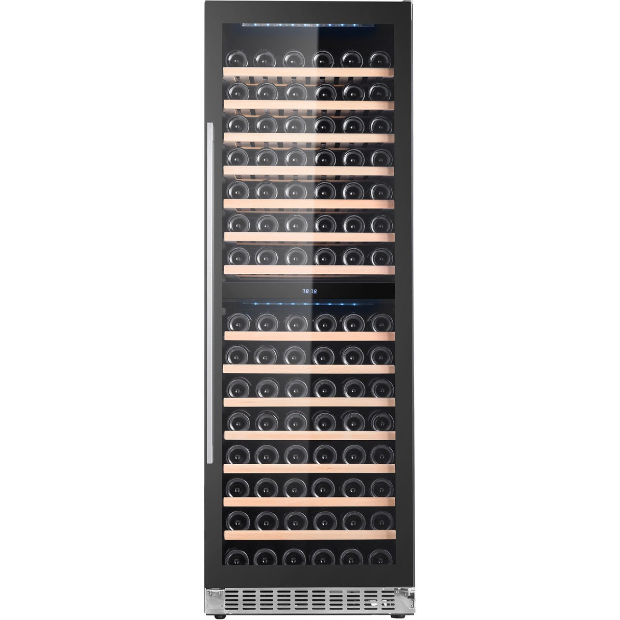 Professional Dual Zone Glass Front Wine Cooler 155 Bottles 418 Litres Black |  Jc428 A2 Eq