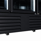 Combisteel Freezer 4 Glass Doors Black Jde 2025 F Bl *Transport On Request* **Note: There Is A Higher Inrush Current, Which Makes A Circuit Breaker With Type C Characteristic Necessary.**