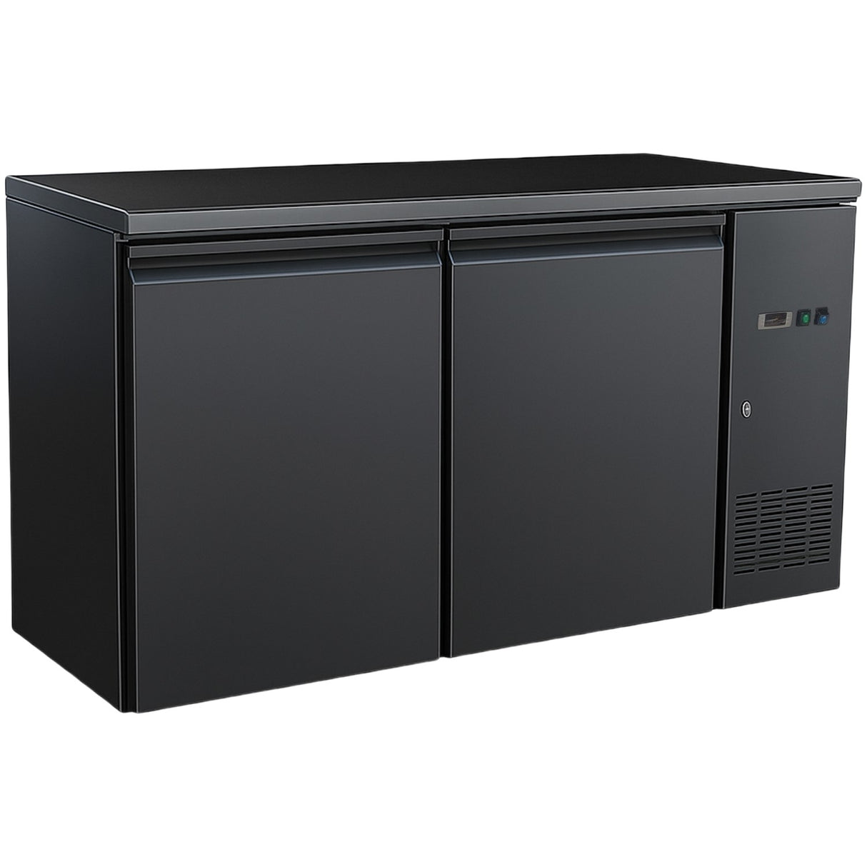 Commercial Undercounter Back Bar Refrigerator 350 L 2 Doors 1462×515×860mm Black | Jta402