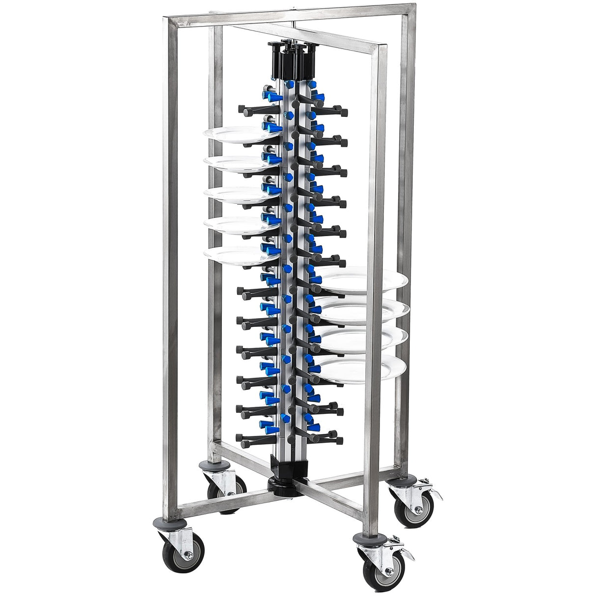 Commercial 48 Plate Mobile Plate Rack 730x730x1260mm | Jwdc48