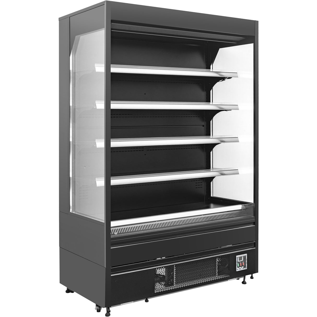 Wall Cabinet Multi Deck Refrigerator Night Curtain Black 1000x700x2000mm | Bluel136