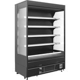Wall Cabinet Multi Deck Refrigerator Night Curtain Black 1000x700x2000mm | Bluel136