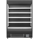 Wall Cabinet Multi Deck Refrigerator Night Curtain Black 1320x700x2000mm | Bluel140
