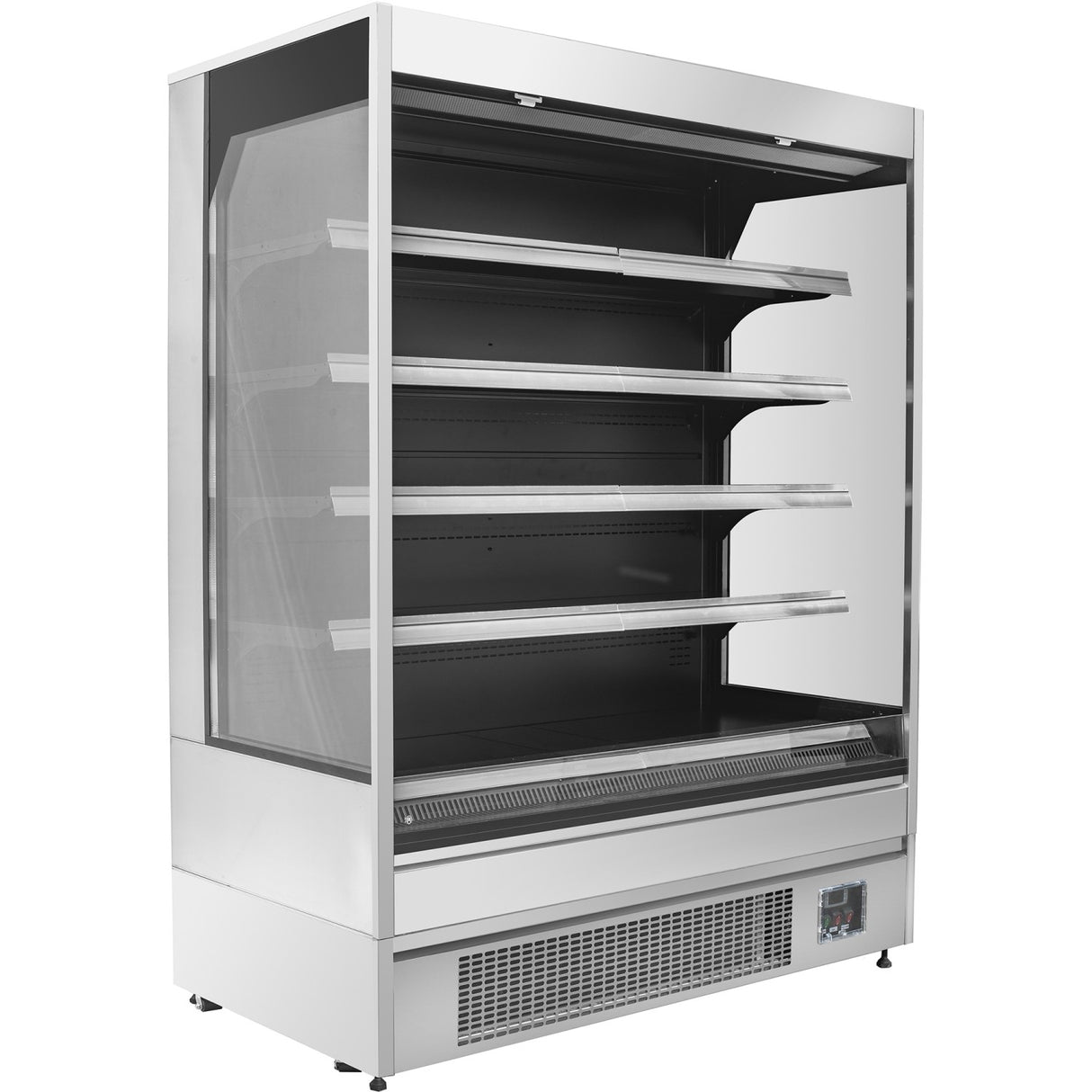 Wall Cabinet Multi Deck Refrigerator Night Curtain Stainless Steel 1000x700x2000mm | Bluel146