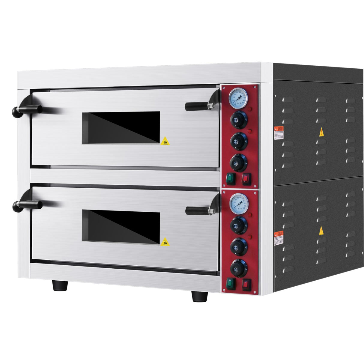 Commercial Double Pizza Oven Electric 2 Chamber 660x660mm Mechanical Controls 9k W |  Kngep8 T