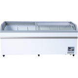 Commercial Horizontal Display Freezer 700 Litres 2 Glass Doors 6 Shelves 2000x757x858mm Ventilated Cooling | Kobe216