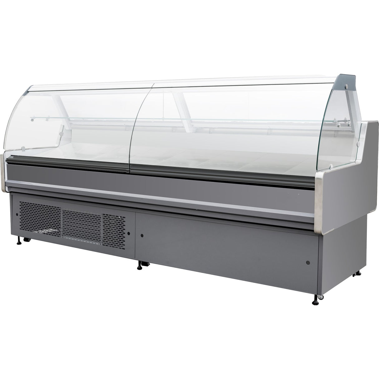 Serve Over Deli Counter Curved Glass Front 2500x850x1200mm | Bluel414