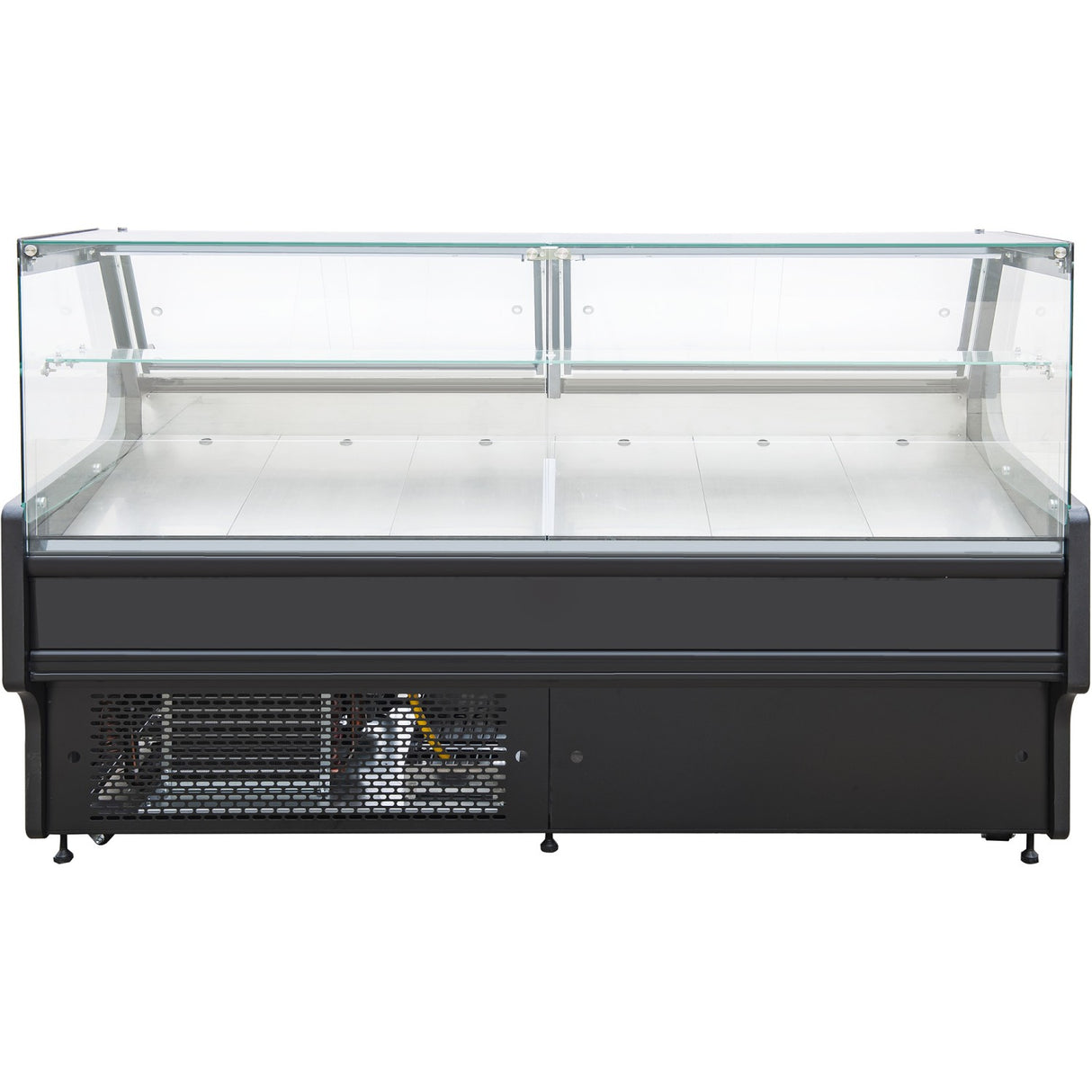 Serve Over Deli Counter Black Front Straight Glass Front Width 1330mm | Bluel104