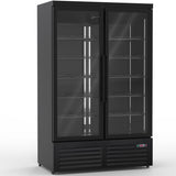 Commercial Display Freezer With Double Glass Door 930 Litres Black |  Kxd1253 Black