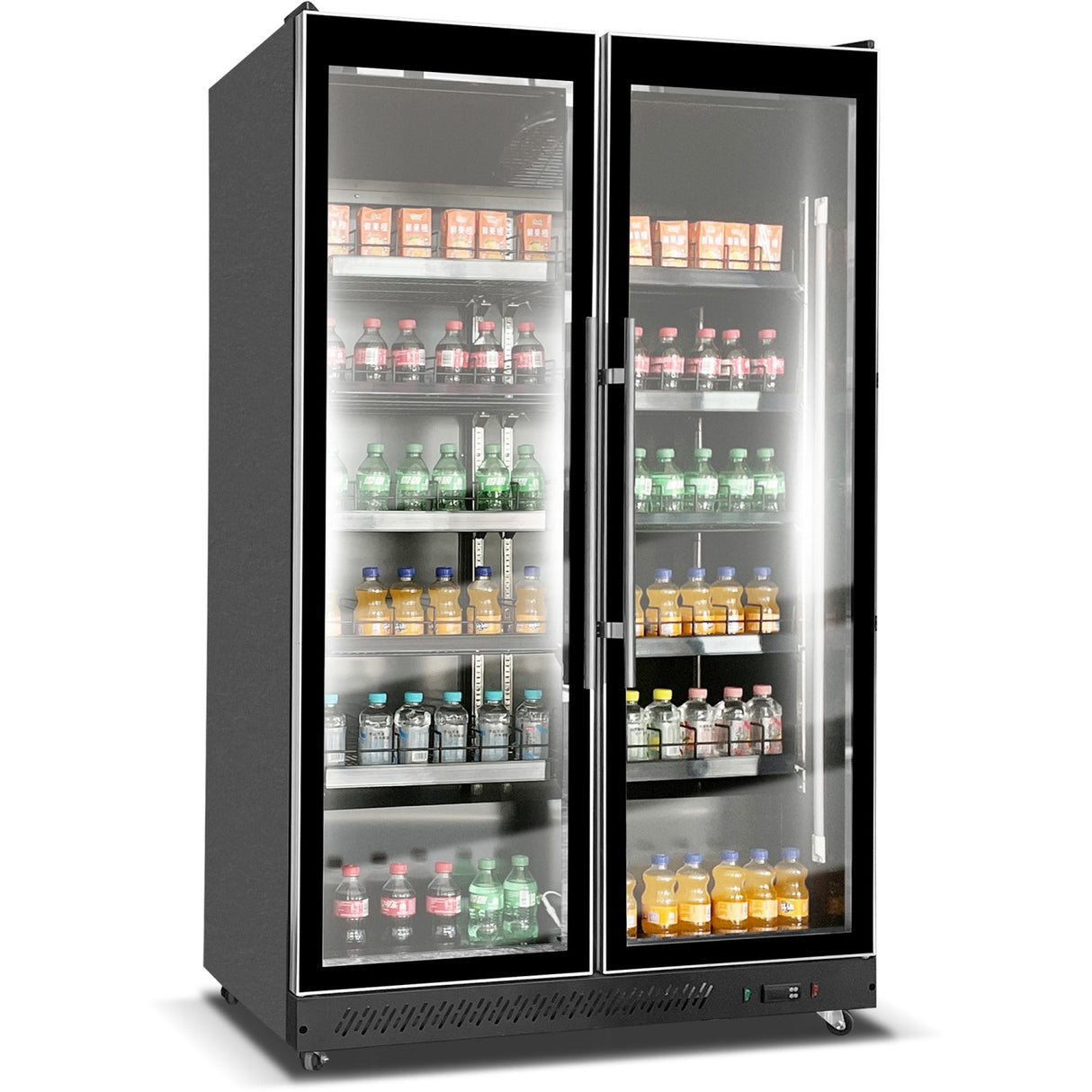 Commercial Display Refrigerator With Double Glass Door 800 Litres Black |  Kxg1120 Black
