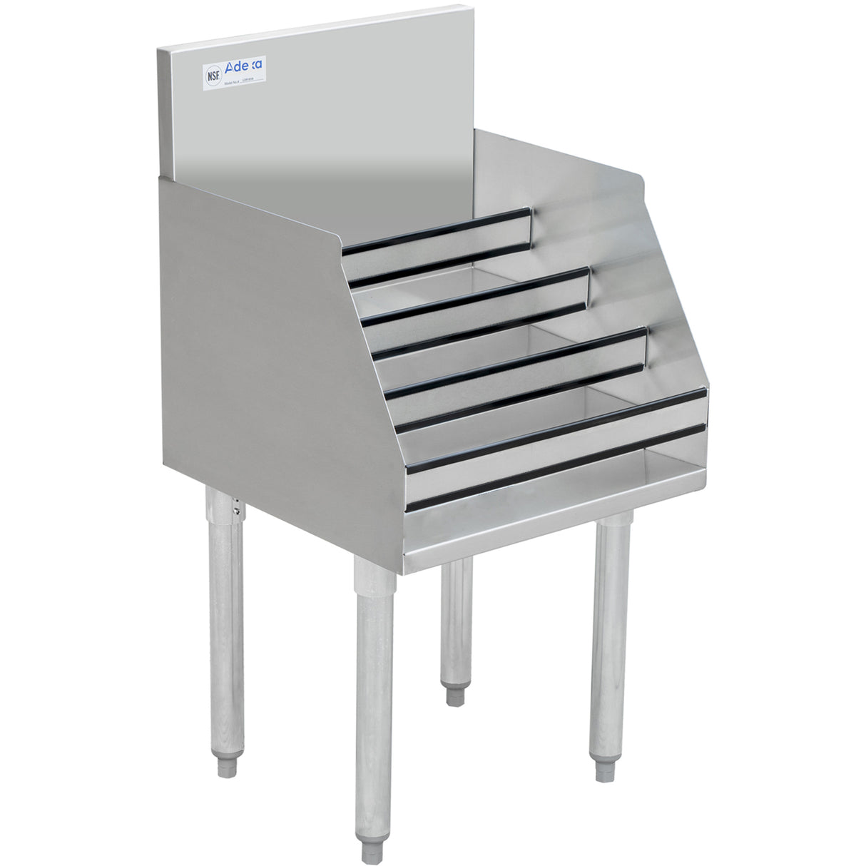Commercial Liquor Bottle Display Rack With Backsplash Stainless Steel 910x460x760mm |  Ldr1836