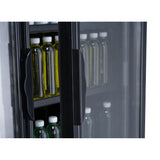 Commercial Bottle Cooler Upright 980 Litres Ventilated Cooling Twin Hinged Doors Canopy Light 1200x730x2036 Black | Lg1000 Bfblack