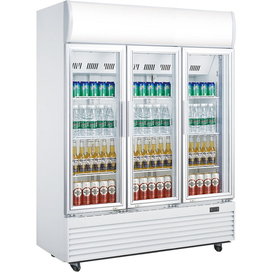 B GRADE Commercial Bottle cooler 1300 litres Ventilated cooling 3 hinged doors |  LG1300BF B GRADE