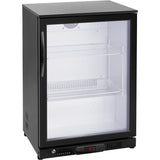Back Bar Cooler 1 Hinged Door 128 Litres Black |  Bc01 Pp