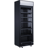 Commercial Drink cooler Upright 402 litres Dynamic cooling Hinged glass door Black Canopy light |  LG402DFBLACK