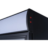 Commercial Drink Cooler Upright 402 Litres Dynamic Cooling Hinged Glass Door Black Canopy Light |  Lg402 Dfblack