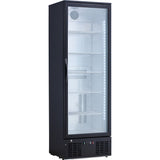 Commercial Bar Bottle Cooler Upright Single Door 300 Litres Black |  Lg310 H