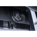 Commercial Bottle cooler Upright 773 litres Fan cooling Twin hinged doors Black Canopy light |  LG805ABLACK