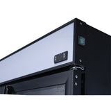 Commercial Bottle cooler Upright 773 litres Fan cooling Twin hinged doors Black Canopy Light |  LG805BBLACK