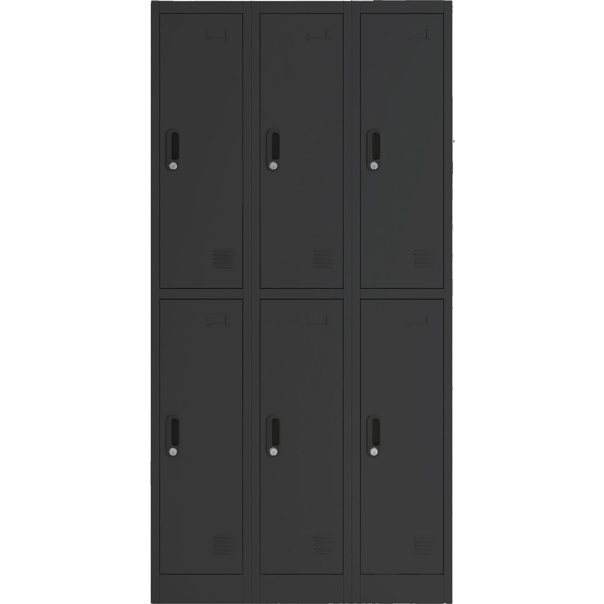 Commercial Black 6 Door Locker 900x450x1800mm |  Locker6 Twblack