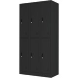 Commercial Black 6 Door Locker 900x450x1800mm |  Locker6 Twblack