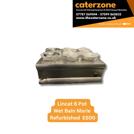 Lincat 6 Pot Wet Bain Marie Counter Top - Refurbished