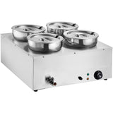 Commercial 28 L Stainless Steel 4 Pot Bain Marie Soup &Amp; Sauce Warmer 580×595×375mm | M847