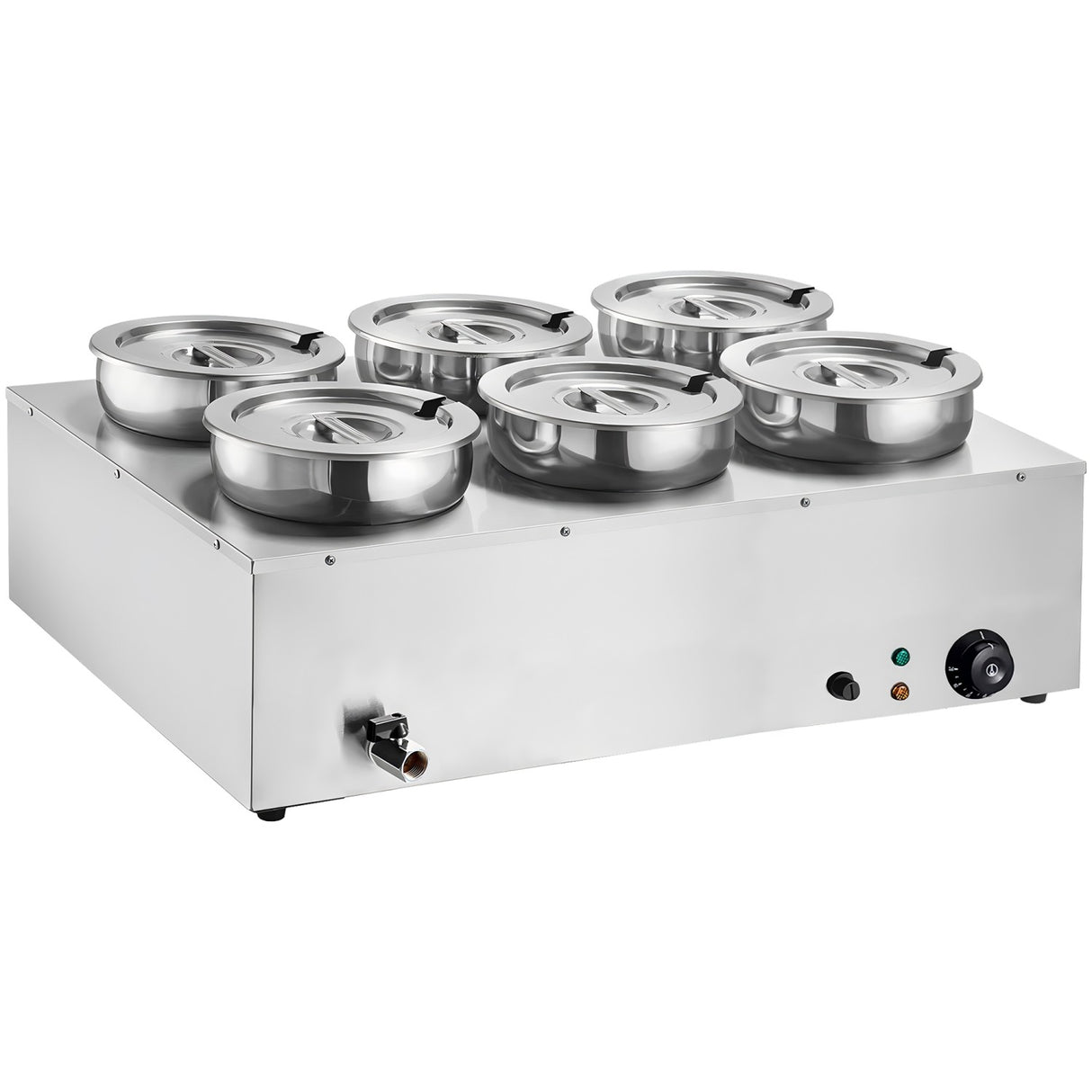 Commercial 42 L Stainless Steel 6 Pot Bain Marie Soup &Amp; Sauce Warmer 865×580×375mm | M867